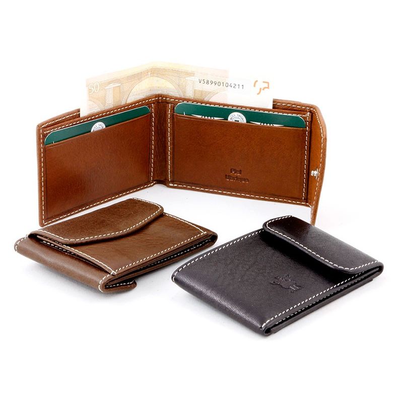 cartera pequena hombre piel vaqueta
