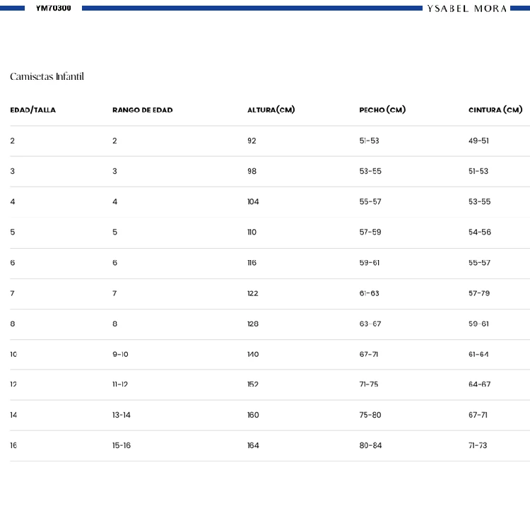 camiseta interior infantil unisex ysabel mora 70300 termica 70300 6