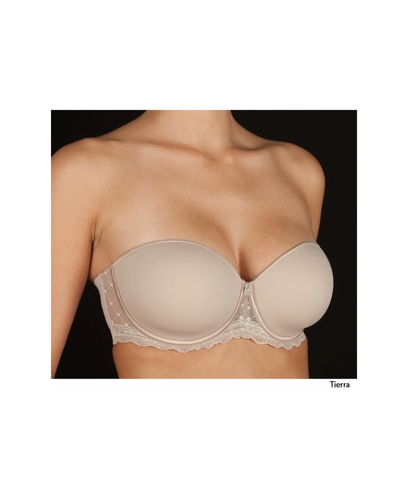 Sujetador Selene AINOA sin Tirantes Copa C - Tierra