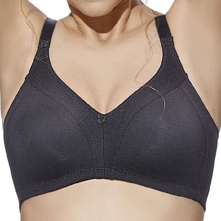 Sujetador Selene BLANCA de Algodón sin Aros Copa C - Negro