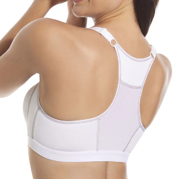 Sujetador Selene NORA Deportivo sin Aros Atado Adelante Copa B Blanco