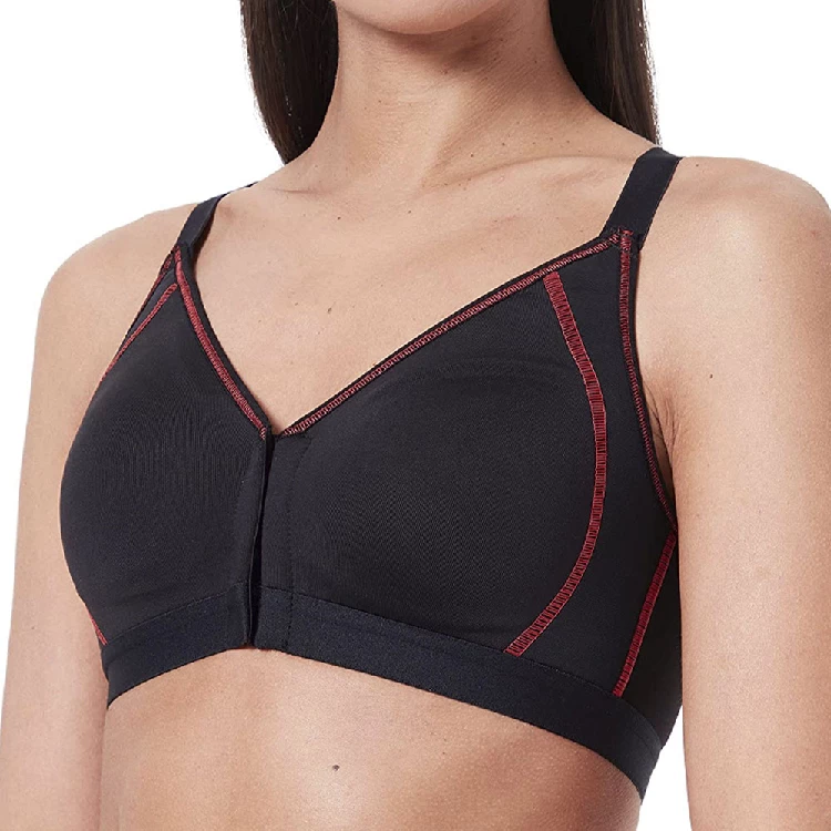 Sujetador Selene NORA Deportivo sin Aros Atado Adelante Copa B Negro