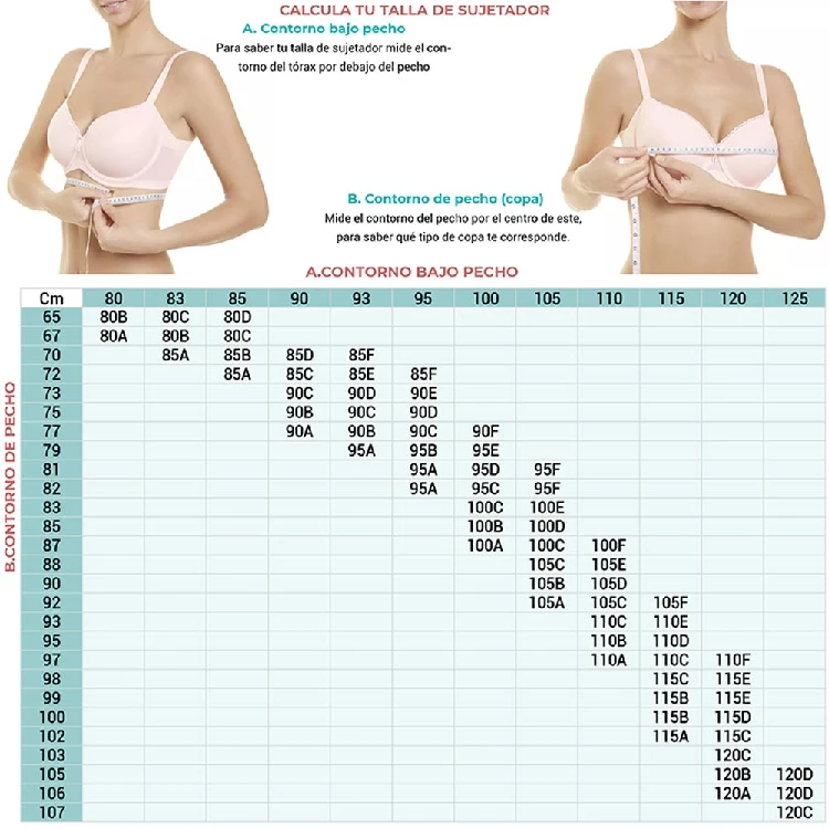 Sujetador Selene VICTORIA con Aros Copa B Medidas