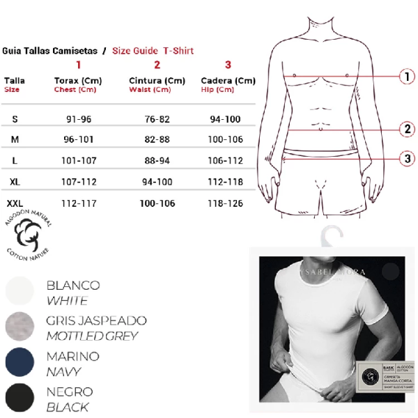 camiseta interior hombre ysabel mora 20102 manga corta 20102 8